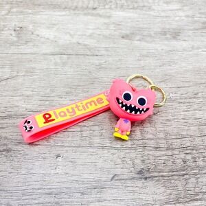Poppy Playtime Kissy Missy Rubber Keychain with Wrist Strap, Pink